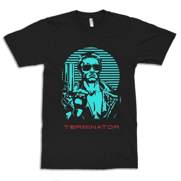 Terminator Graphic T-Shirt – Arnold Schwarzenegger Tee – Retro Movie Shirt for Men & Women – Vintage Action Hero T-Shirt – Sci-Fi Film Shirt – Unisex Sizes