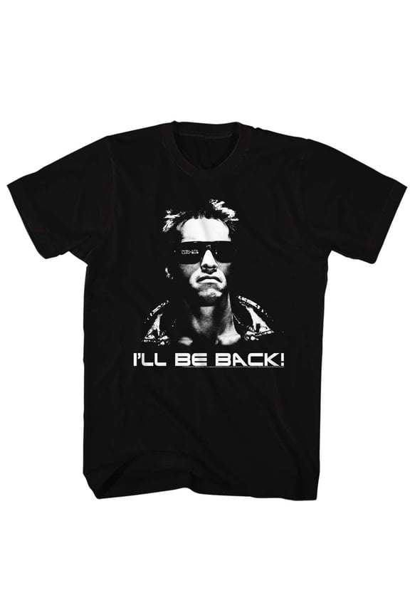 TERMINATOR-I'LL BE BACK-BLACK ADULT S/S TSHIRT-XXXXXXL