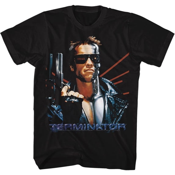 Terminator Laser Back Black Adult T-Shirt Xlt