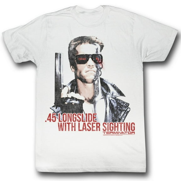 Terminator Laser Sighting White Adult T-Shirt