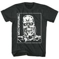 thumbnail image 1 of Terminator Machine Skull Black Heather Adult T-Shirt, 1 of 2