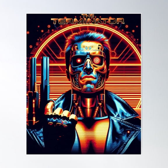 Terminator Modern Style Art Poster Wall Art, Modern Wall Decor For Living Room Bedroom, 16x24 UNFRAMED