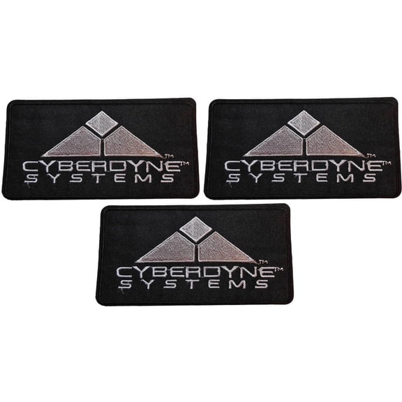 Terminator Movie Cyberdyne Systems Set of Three 5 1/4" Wide Embroidered Patches