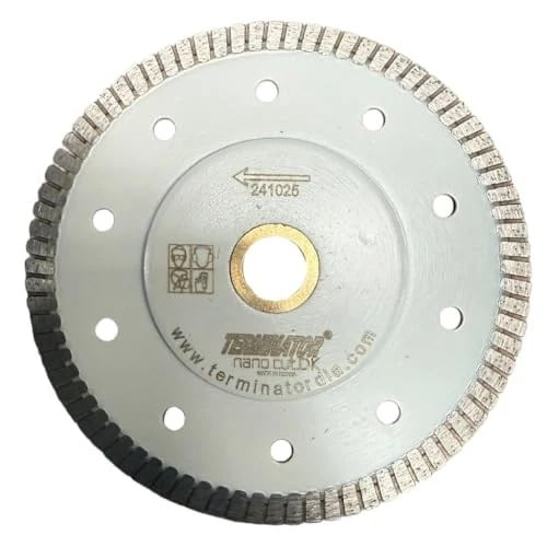 Terminator Nano 6" Diamond Cut Blade, Turbo Rim Tile, Porcelain, Granite & Marble Cutting Blade for Angle Grinders