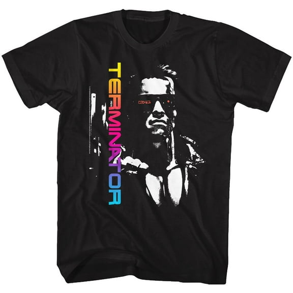 Terminator Neon Terminator Black Adult T-Shirt Xlt
