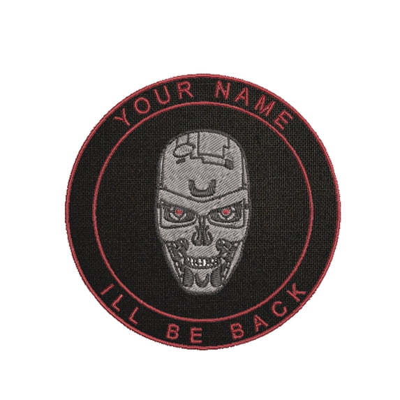 Terminator Robots Embroidered Patch Iron-On Applique, Cosplay Vest Clothing Badge Back Packs Uniform DIY