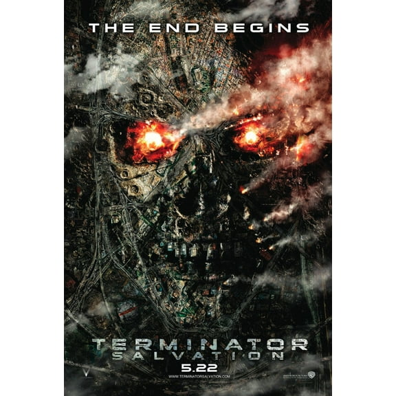 Terminator Salvation Movie Poster 12x16 Print on Metal Sign 12in x 16in #084037 Square Adults Poster Time