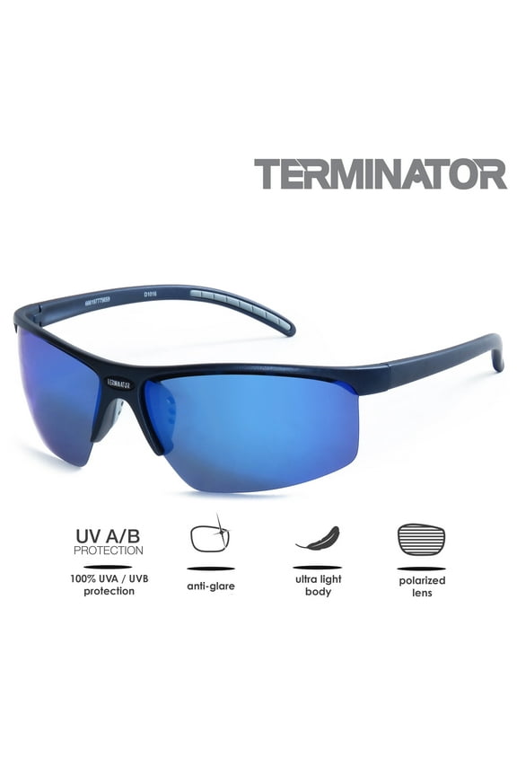 4 Count, Terminator Semi Frame Square Fishing Sunglasses