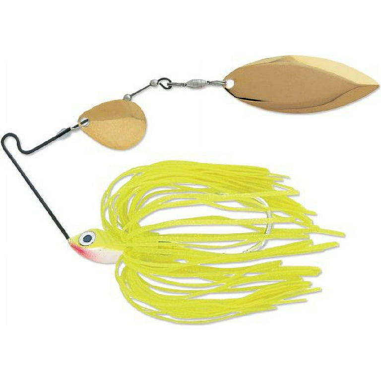 Terminator Super Stainless Spinnerbait-Colorado/Willow, Gold/Gold Blade  (Sharp Chartreuse , 3/8-Oun Multi-Colored 