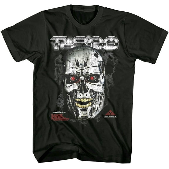 Terminator T 800 Endo Skull Men's T Shirt (Charcoal, AdultXL)