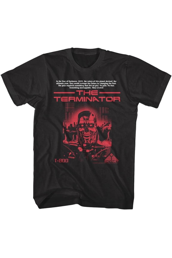 Terminator T 800 Year of Darkness Men's T Shirt (Black, AdultXL)