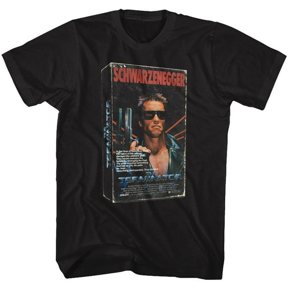 Terminator Vhs 3D Black Adult T-Shirt 2Xlt
