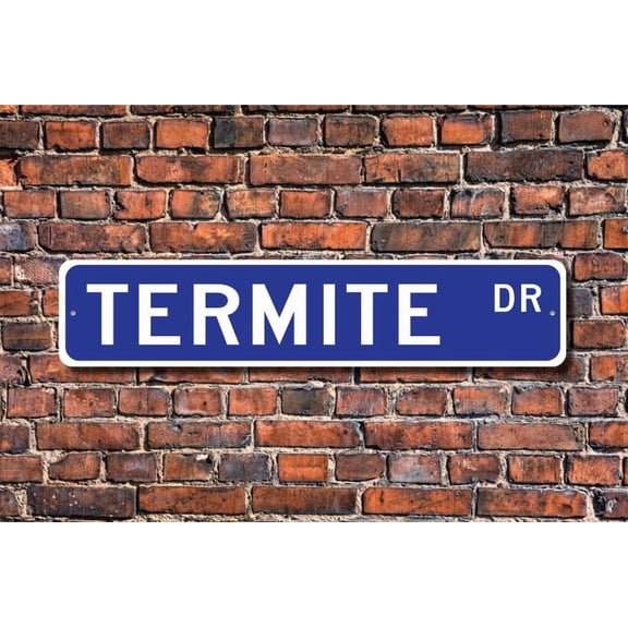 Termite Termite Gift Termite Sign Termite decor Termite lover insect lover insect expert Metal Aluminum Sign - Size: 16 x 4 Inches