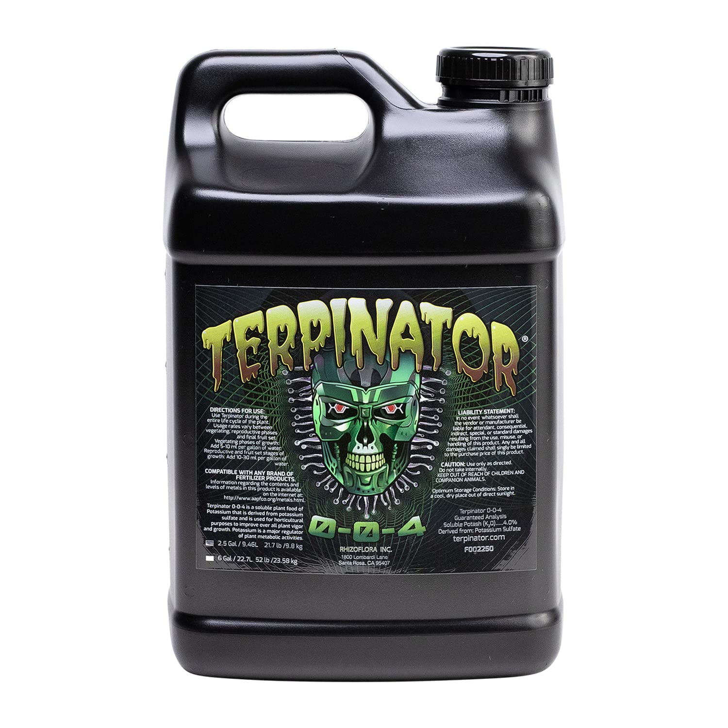 Terpinator RZF10100, 10 L Fertilizer Nutrient, (2.5 Gal, 9.46 Liters) Brown