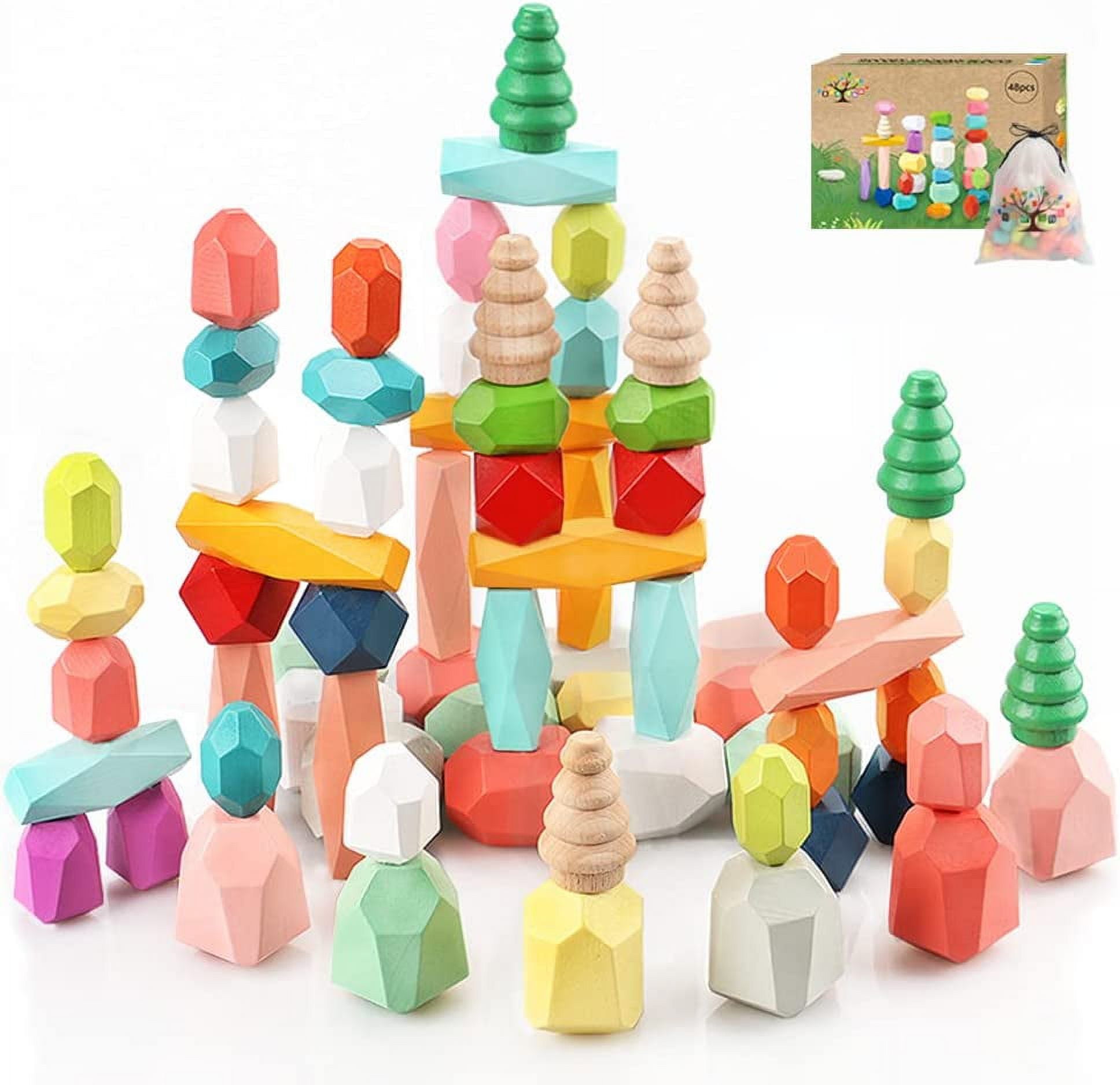 Building Block Set Natural Wood Toy, Montessori Toy, Educational Toys, Wooden  Toy, Wood Toy, Waldorf Toy, Toy for Kids 