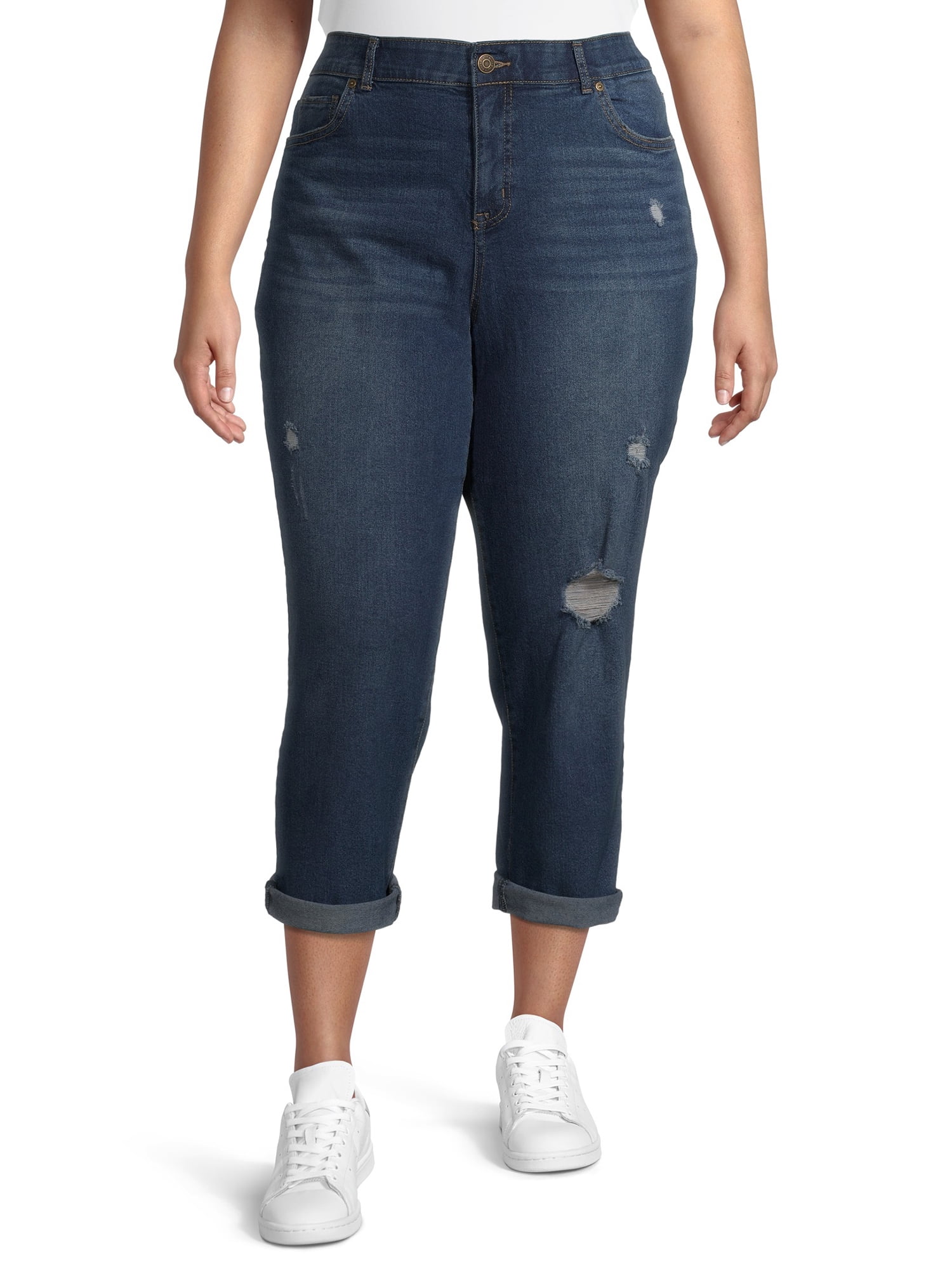 Terra & sky store cropped boyfriend