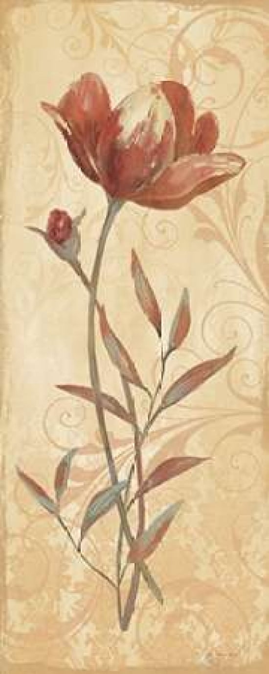 Terra Blooms I Canvas Art - Jo Moulton (24 x 48)