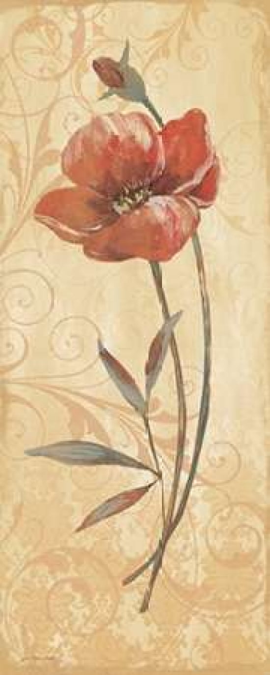 Terra Blooms II Canvas Art - Jo Moulton (10 x 20)