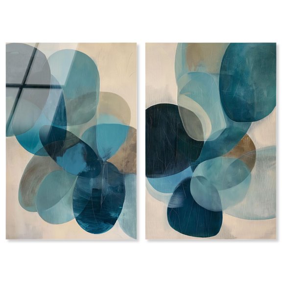 Terra Bound 2 Panel Set Acrylic Print Geode Art Prints by Art Remedy, Ready to Hang, 16 x 24