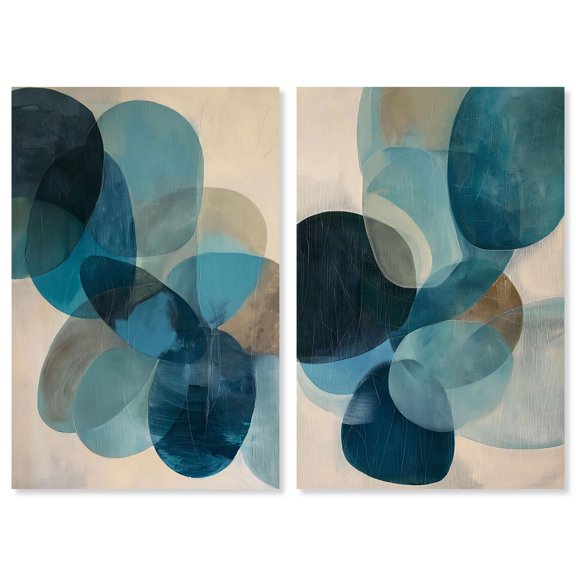 Terra Bound 2 Panel Set Canvas Print Geode Art Prints by Art Remedy, Gallery Wrapped, 10 x 15