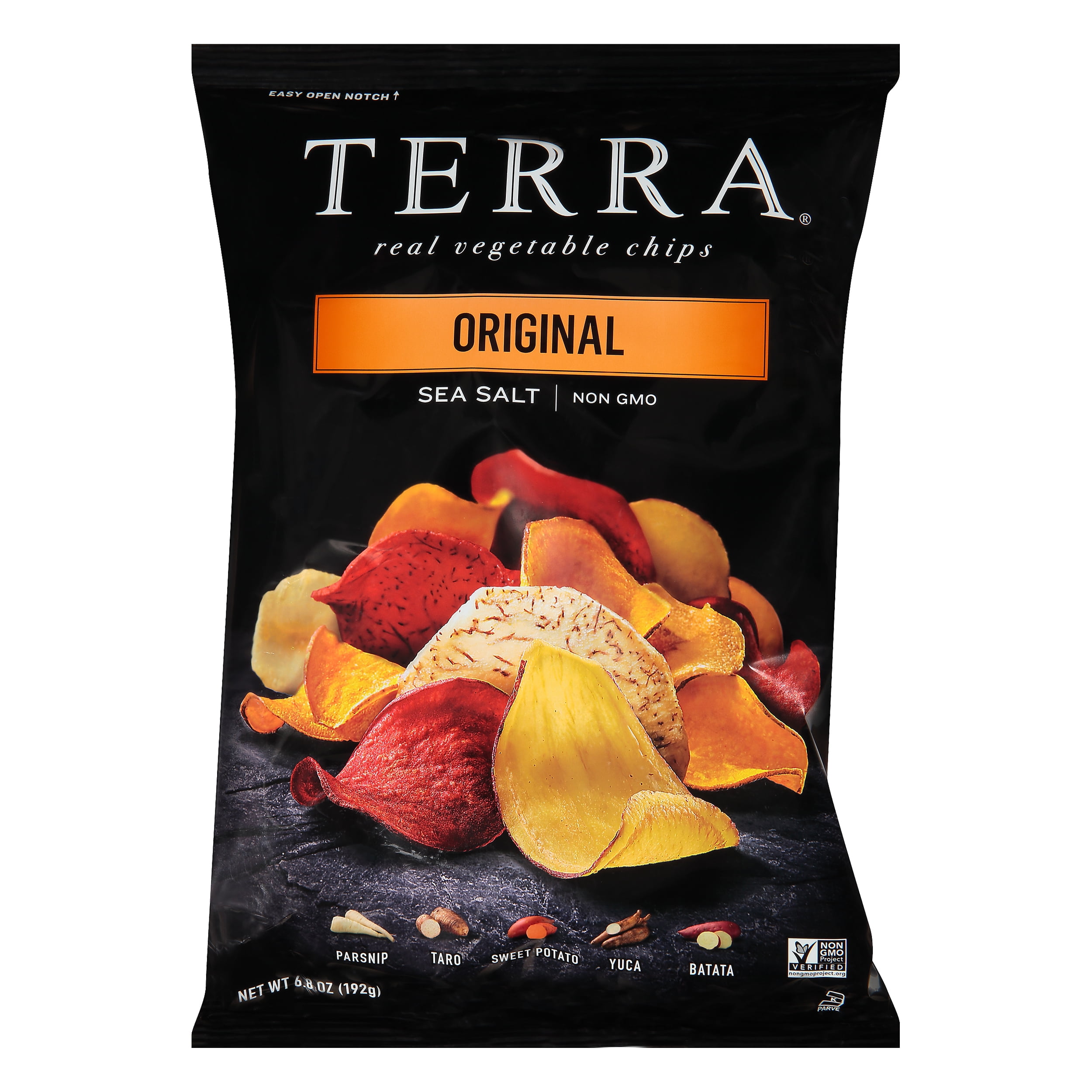 Real Vegetable Chips Blue, Blues Sea Salt, 1 oz Bag, 24 Bags/Box, Ships in 1-3 Business Days