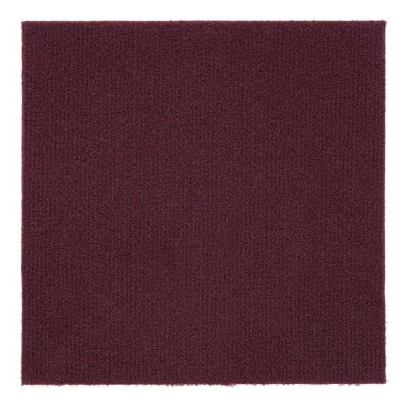Nexus Tiles: Self-Adhesive Carpet Tiles - Actual: 12" x 12" Burgundy