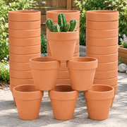Terra Cotta, 3inch Small Clay Flowerpots with Drainage Hole, Terracotta Pot for Indoor Outdoor Plant, Great for Plants, DIY Crafts