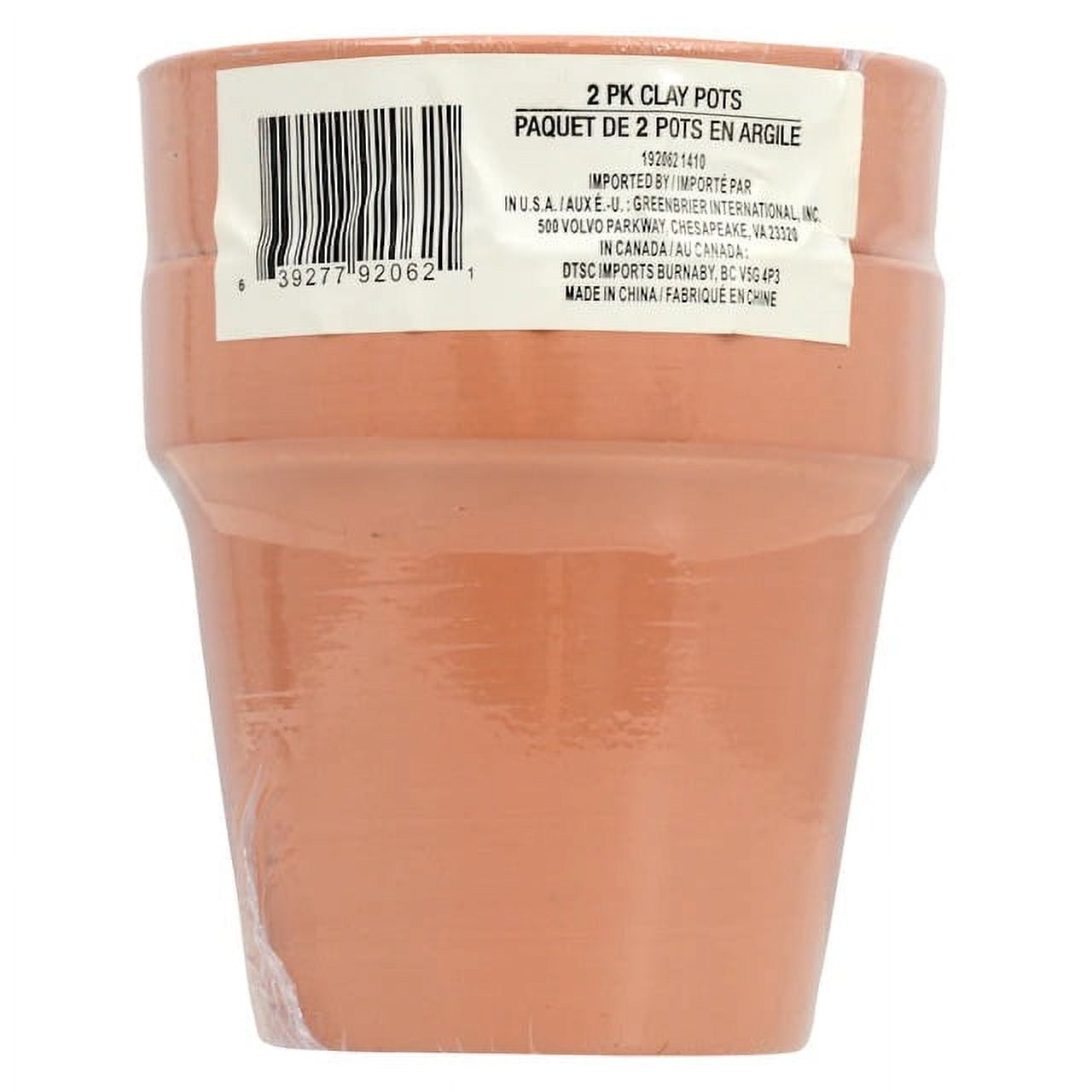 Terra Cotta Clay Pots 2 Ct Packs Walmart Com   Terra Cotta Clay Pots 2 Ct Packs 293be738 936d 4783 B0f5 C66c69ce57ce.88e30f548e4900fce67de1ae0dd6a361 