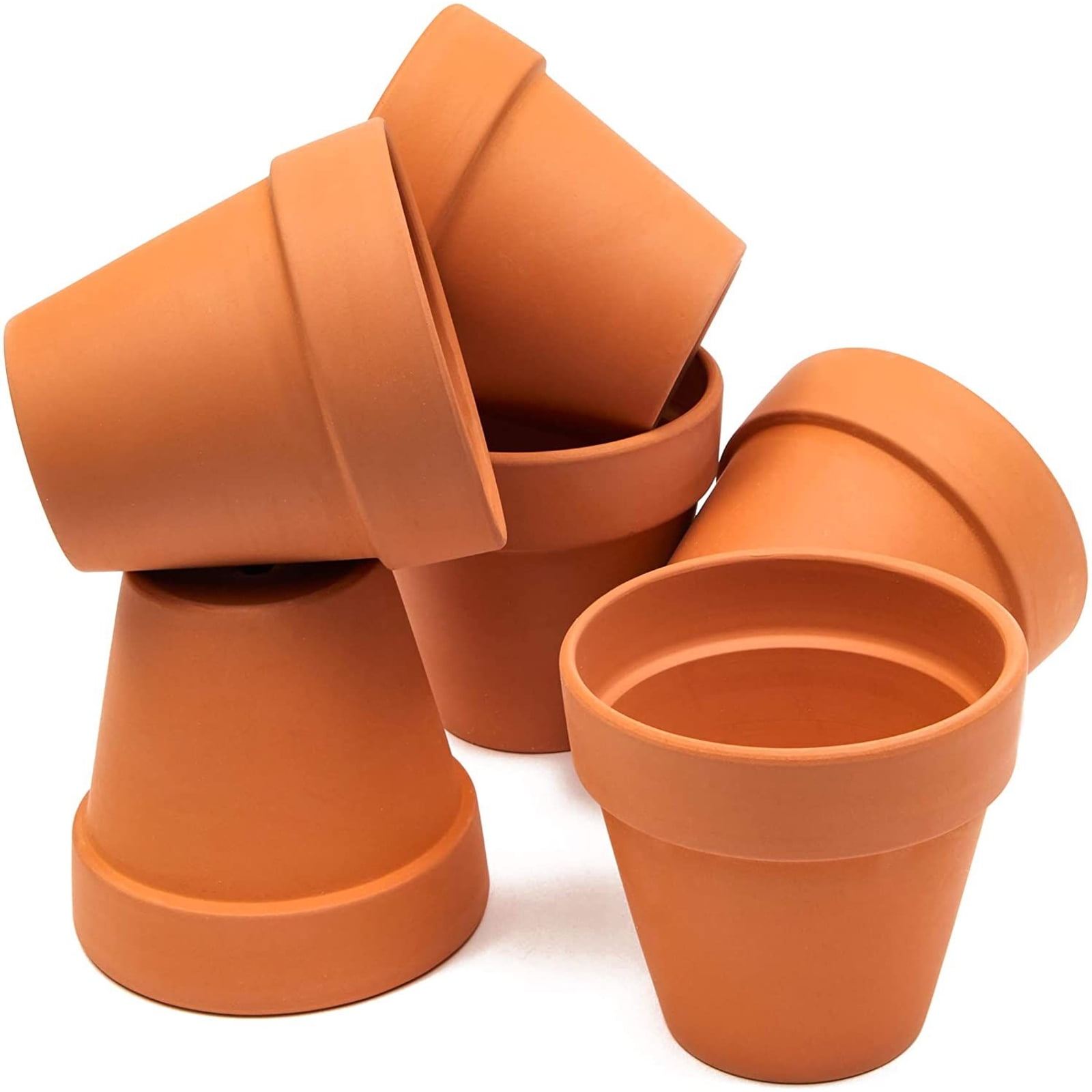 Terra Cotta Pots for Succulents & Flowers (4 in, 6 Pack)