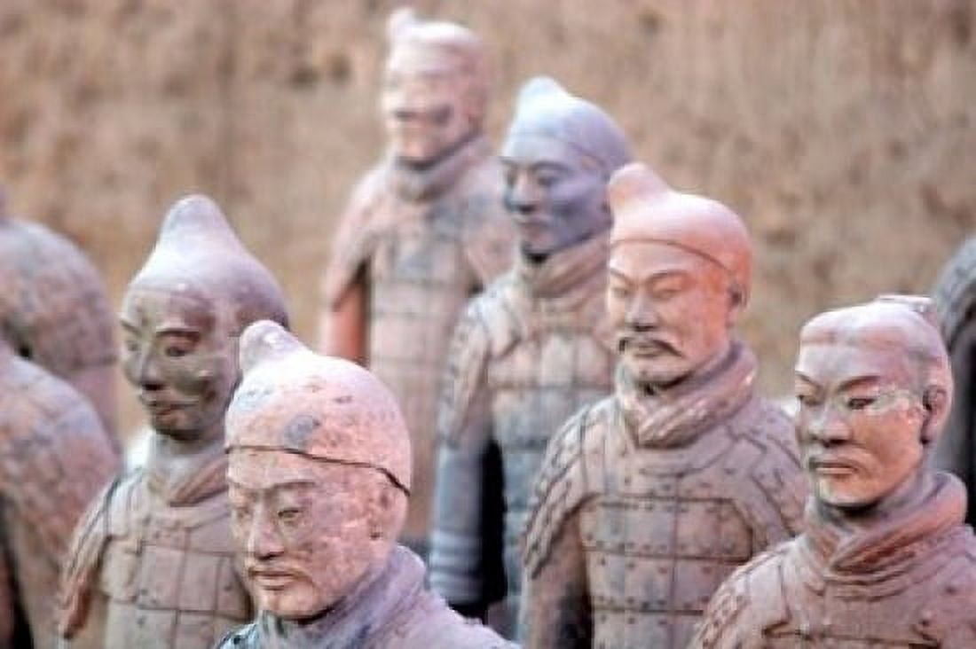 Terra Cotta Warrior Heads Xian Shaanxi China Canvas Art - Kymri Wilt DanitaDelimont (17 x 11)