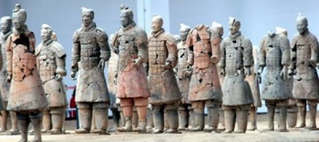 Terra Cotta Warriors and Pits Xian Shaanxi China Canvas Art - Kymri Wilt DanitaDelimont (35 x 16)