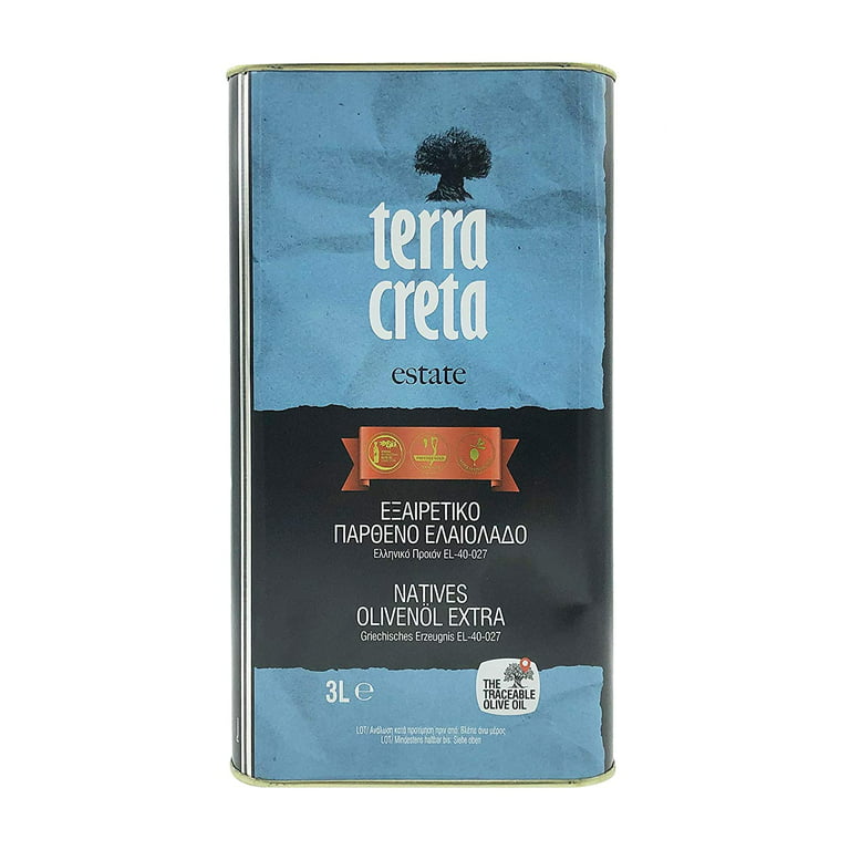 Terra Creta Extra Virgin Olive Oil Estate Blue Can 3L 