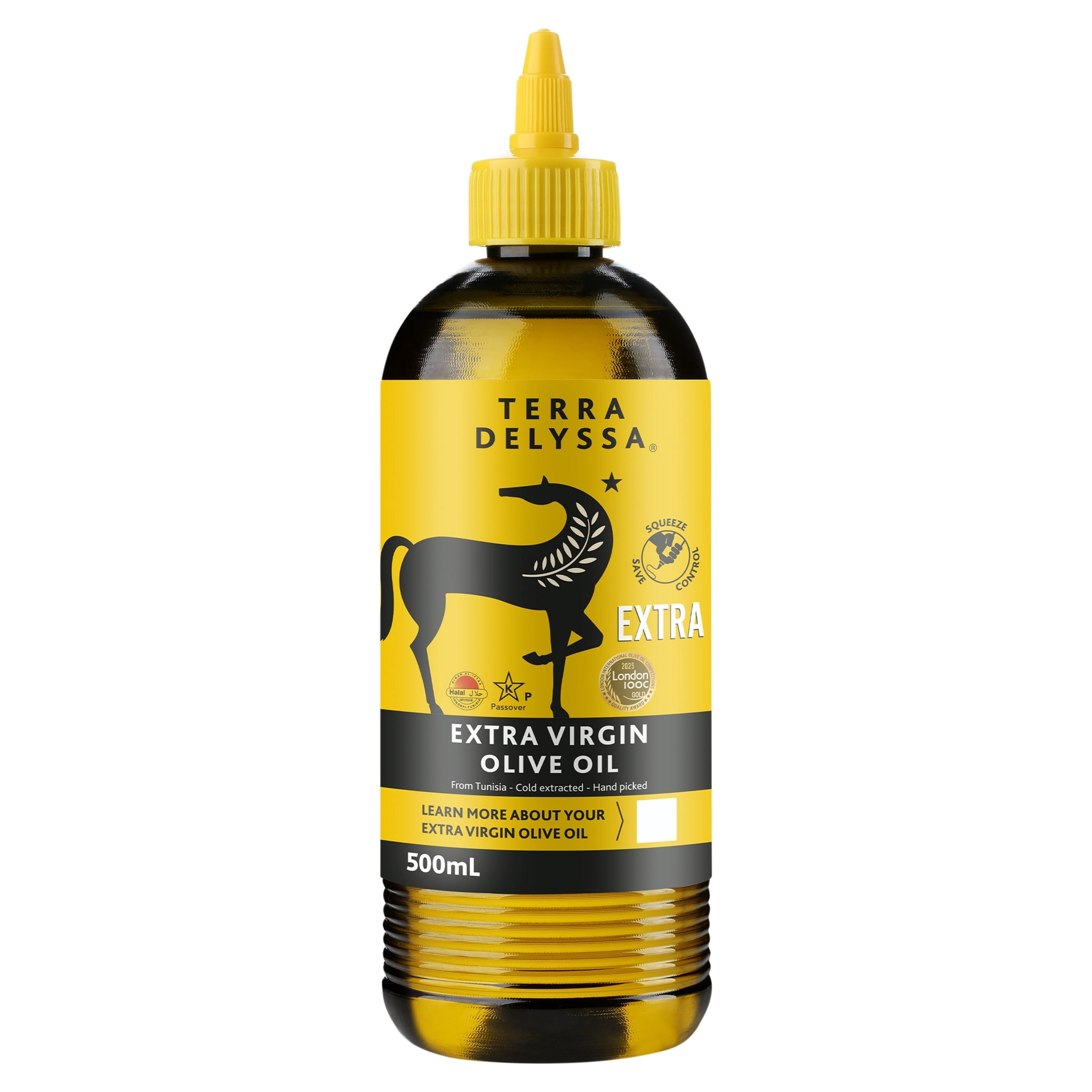 Terra Delyssa Extra Virgin Olive Oil Squeezy 500ml, Imported from Britain