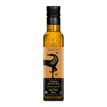 Terra Delyssa Organic Extra Virgin Olive Oil Infused Garlic 8.5FO Glass