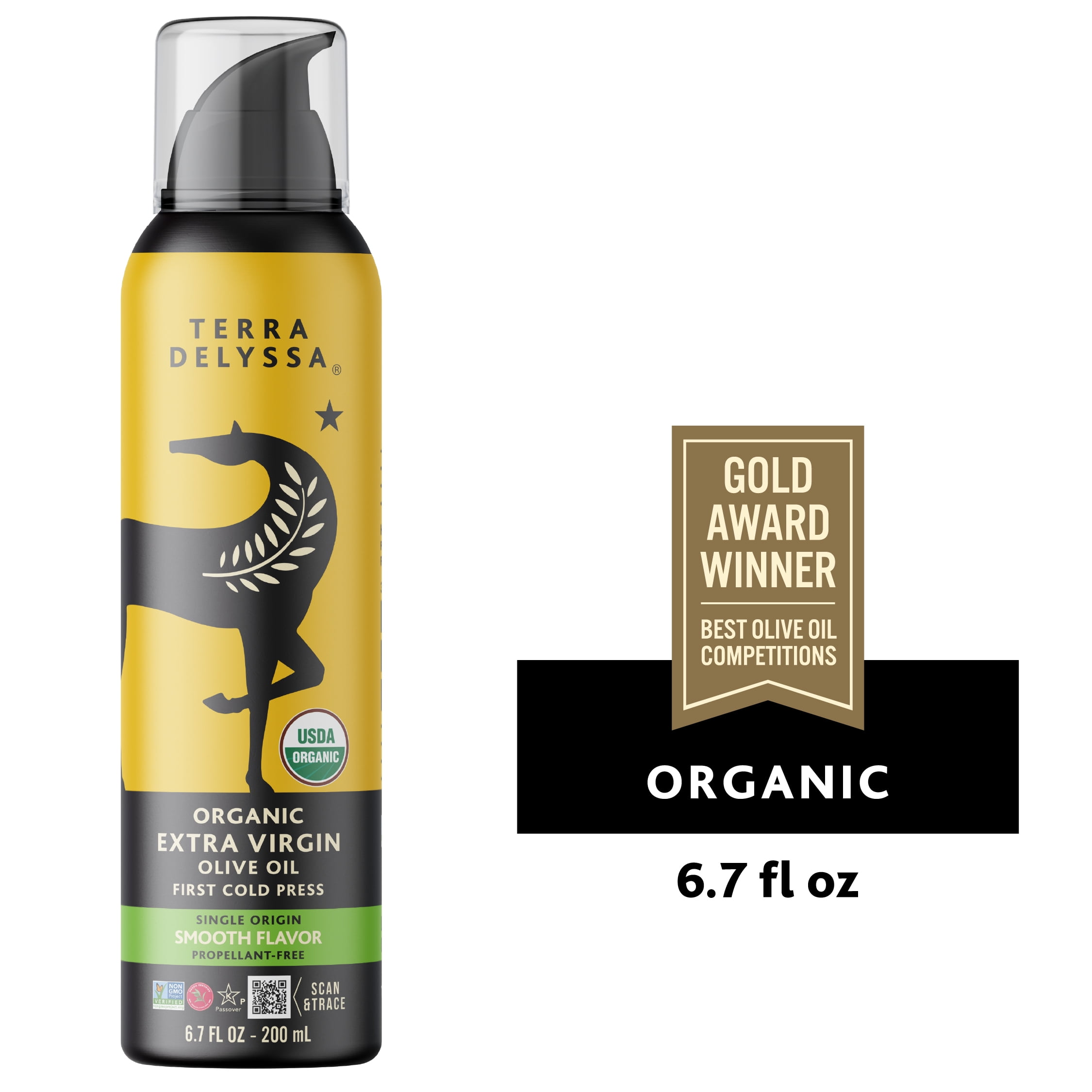 Terra Delyssa Organic Extra Virgin Olive Oil Spray Smooth Flavor
