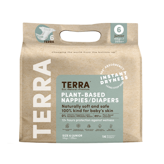 Terra Diapers Size 6 Junior - 14 Pack