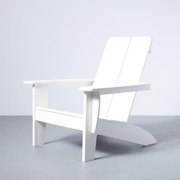 Terra Flame 1903 Adirondack Modern Chair | Outdoor Patio Chair for Fire Pit, Lawn, Balcony, Backyard, Garden & Deck | HDPE Weather & UV Resistant -  White