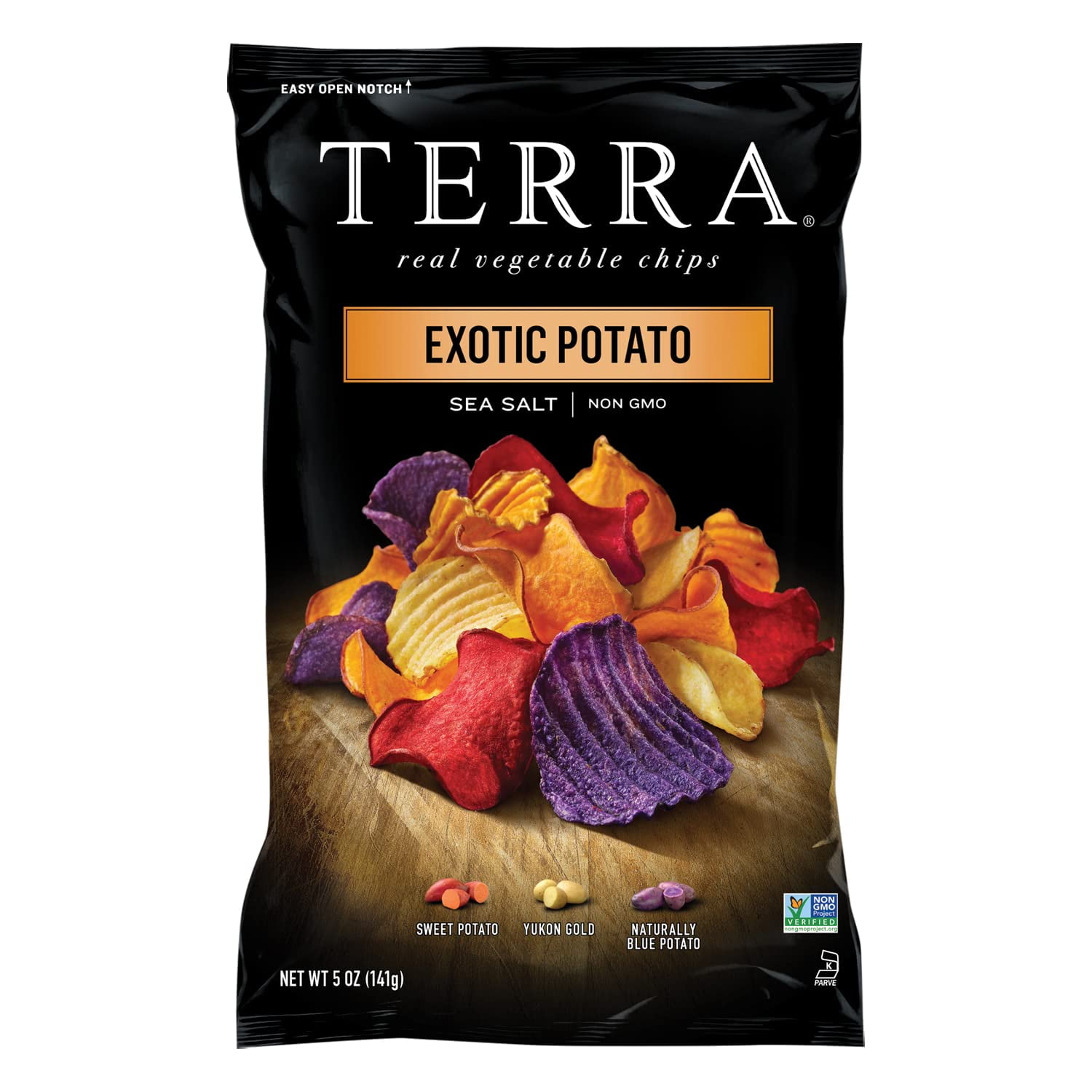 Terra Gluten Free Real Vegetable Chips Exotic Potato Sea Salt 5 oz