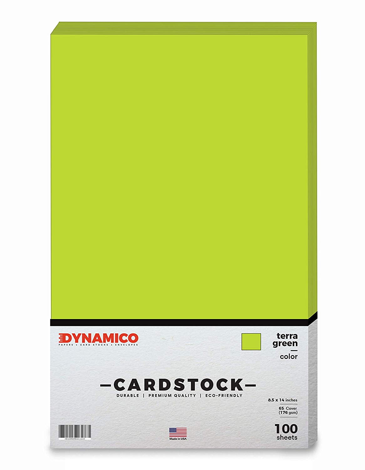Terra Green 8.5 x 14" Cardstock Paper - Legal/Menu Size - for Cards and Stationery Printing | Medium weight 65 LB (175 gsm) Cover Card Stock | 100 Sheets Per Pack