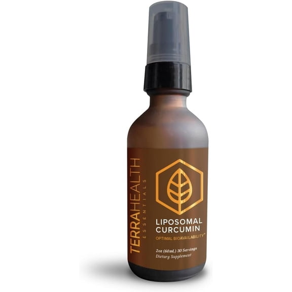 Terra Health Essentials - Liposomal Curcumin | Natural Joint Support | Turmeric, BioPerine (1 Bottle, 30 Day Supply)