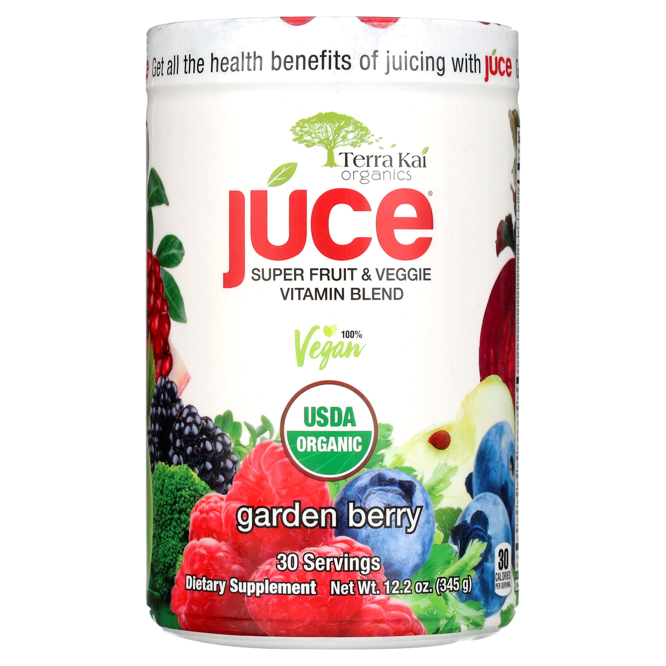 Terra Kai Usda Organic Juce Super Fruit & Veggie Powder Terra Kai Organic Juce Super Fruit & Veggie Blend, Berry Vegetable
