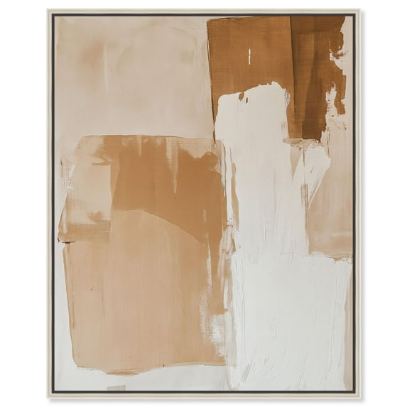 Terra Layers Canvas Print Boho Art by Art Remedy, Silver Frame, 16 x 20