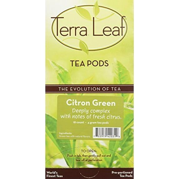 Terra Leaf Citron Green Tea Pods, 54 Count