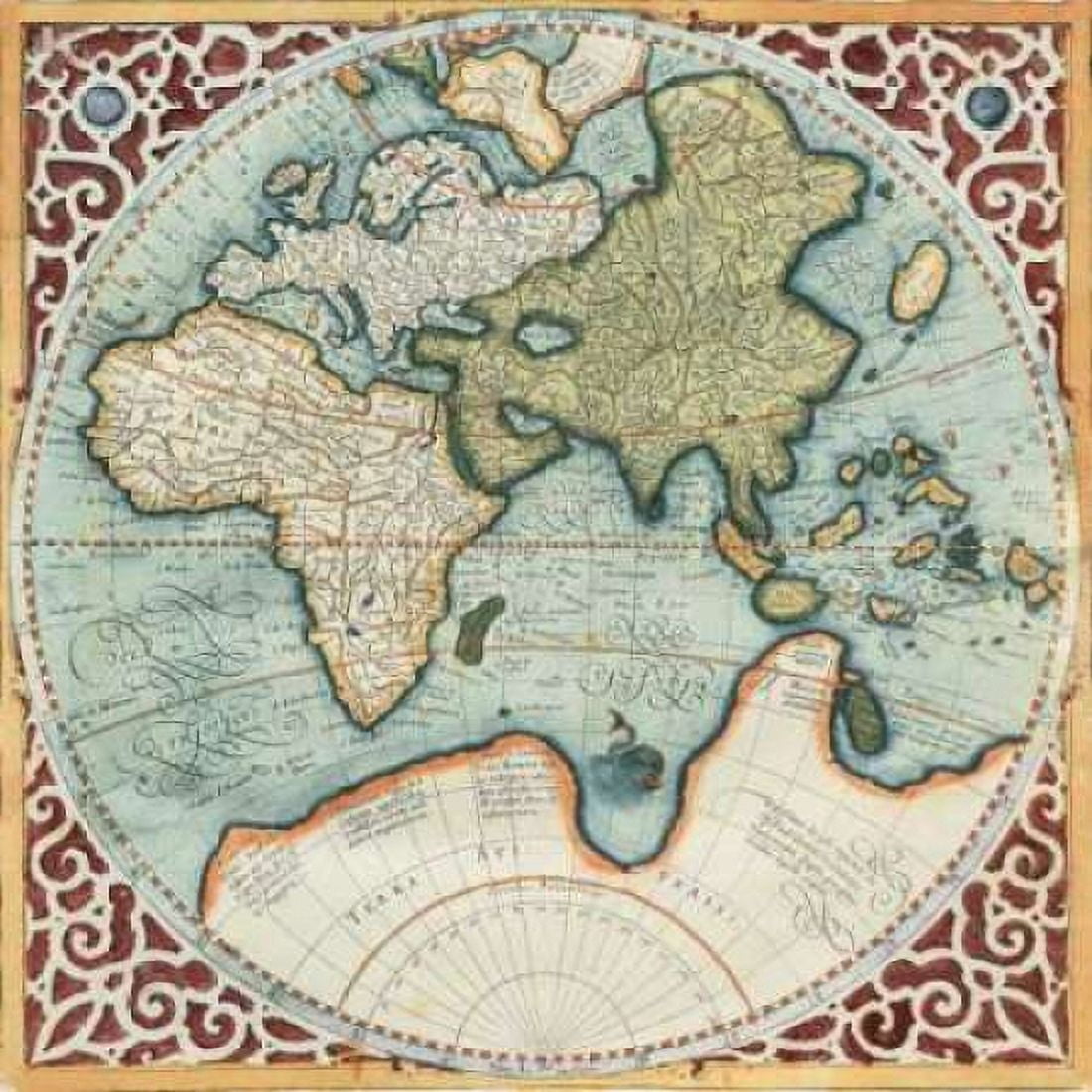 Terra Major II Canvas Art - Gerardus Mercator (24 x 24)