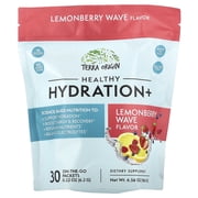 Terra Origin Healthy Hydration+, Lemonberry Wave, 30 On-The-Go Packets, 0.22 oz 6.2 g Each