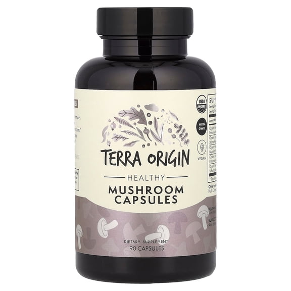 Terra Origin Healthy Mushroom Capsules, 90 Capsules