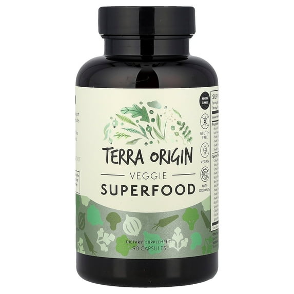 Terra Origin Veggie Superfood, 90 Capsules