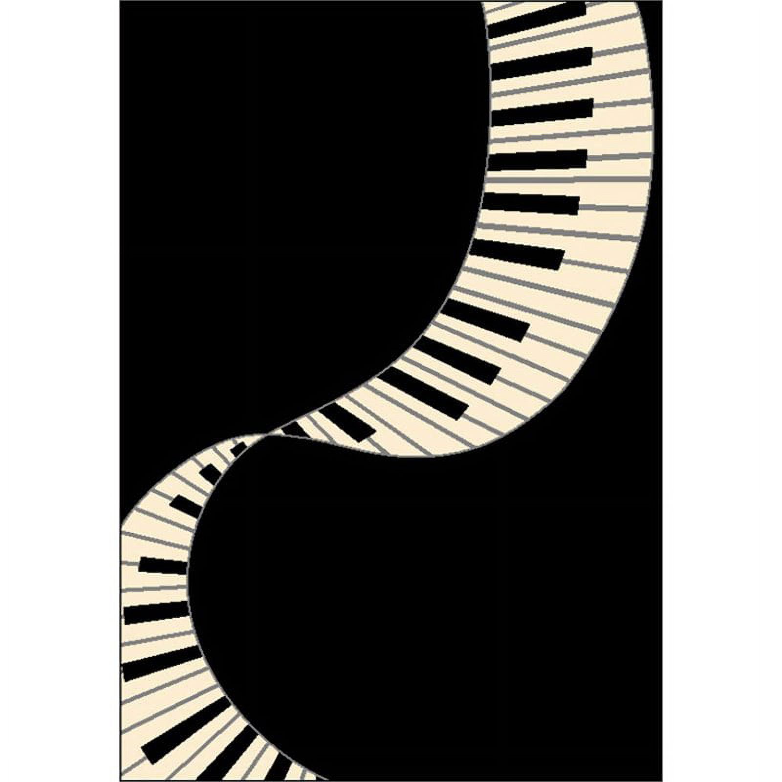 Terra Piano Rectangle Area Rug Black/White - image 1 of 1