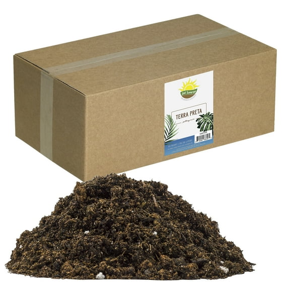 Terra-Preta Inspired Potting Soil (30 Quarts), Biochar-Enriched Sustainable Mix for Indoor/Outdoor  Plants