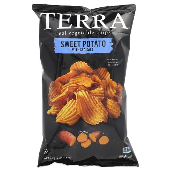 Terra, Real Vegetable Chips, Sweet Potato With Sea Salt, 6.8 oz Pack of 2